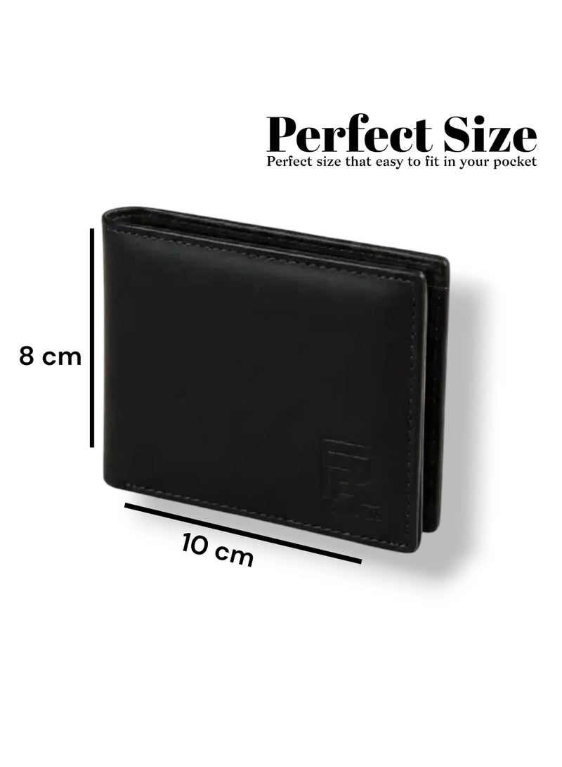 FERROHIDE Genuine Leather Wallet For Mens, Black Leather Bifold Men's Leather Wallets - Image 2